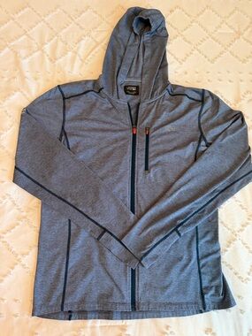 Lacoste Men's Lightweight Hooded Jacket in Heather Blue